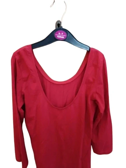 T-shirt rouge Stradivarius Taille S col bateau – photo 3